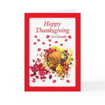 Happy Thanksgiving in Canada Cornucopia cards