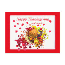 Happy Thanksgiving in Canada Cornucopia postcards