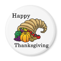 Happy Thanksgiving Refrigerator Magnet