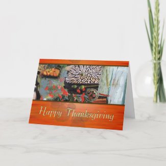 Happy Thanksgiving Modern Customizable Card card