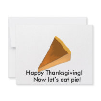 Happy Thanksgiving! Now let’s eat pie! invitations