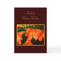 Happy Thanksgiving Orange Flower Greeting Card