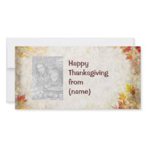 Happy Thanksgiving Customized Photo Card
