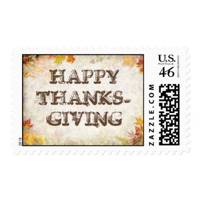 Happy Thanksgiving Postage Stamp by aura2000