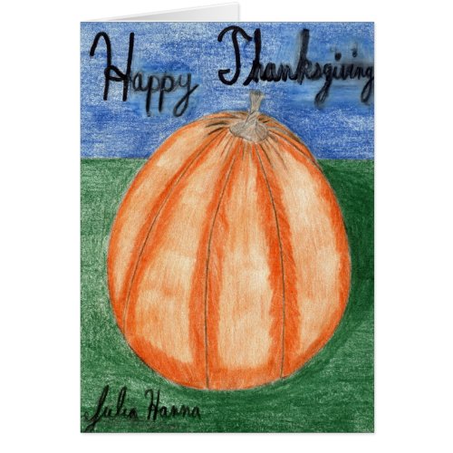 Happy Thanksgiving Pumpkin Card card