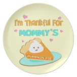 Happy Thanksgiving Pumpkin Pie Pilgrim Plate