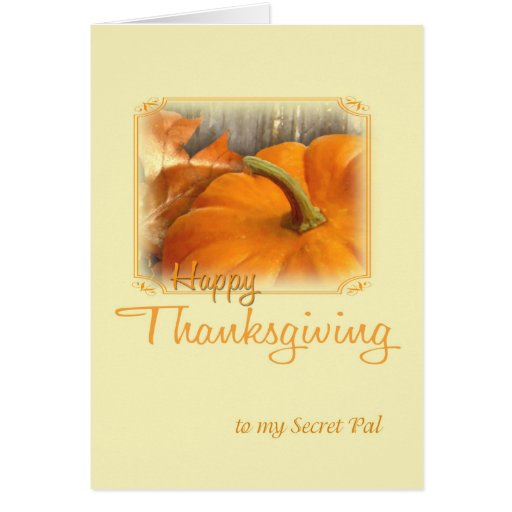 secret greetings happy thanksgiving secret pal greeting card zazzle secret greetings happy thanksgiving secret pal greeting card zazzle