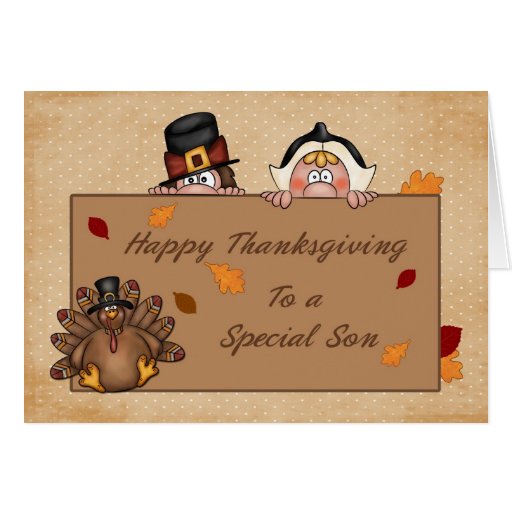 Happy Thanksgiving Son Greeting Card | Zazzle