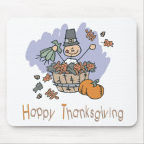 Happy Thanksgiving Surprise Doodle Mousepad