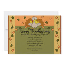 Happy Thanksgiving Turkey Dinner invitations