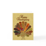 Happy Thanksgiving Turkey - Greeting Card
