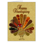 Happy Thanksgiving Turkey - Greeting Card