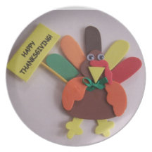 Happy Thanksgiving Turkey Plate