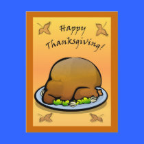 Happy Thanksgiving Turkey postcards by elledeegee Happy Thanksgiving Turkey postcards