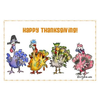 Happy Thanksgiving Turkeys card