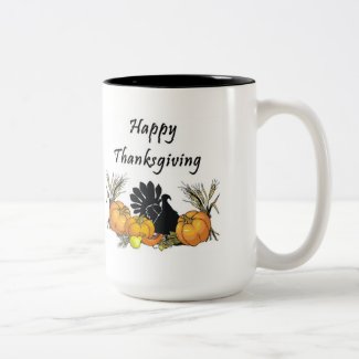 Happy Thanksgiving Two-Tone Coffee Mug