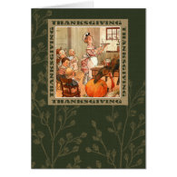 Happy Thanksgiving. Vintage Design Greeting Cards