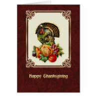 Happy Thanksgiving. Vintage Design Greeting Cards