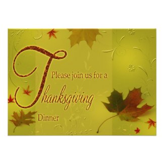 Happy Thanksgiving Wishes - Invitation