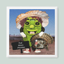 Happy Thanksgiving With Dolly Dill Magnet magnets