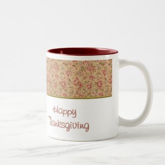 Happy Thanksgiving with fabric pattern Mug