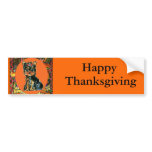Happy Thanksgiving Yorkie Poo Bumper Sticker