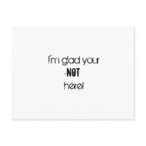 Happy  to be alone postcards