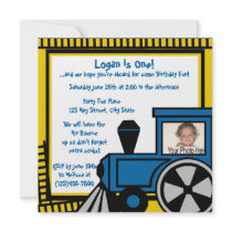 Happy Tracks Railroad Invitation