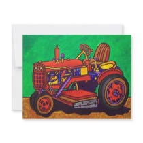 Happy Tractor by Piliero invitations by piliero Happy Tractor by Piliero invitations