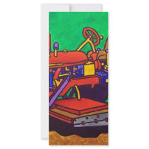 Happy Tractor by Piliero Rack Card