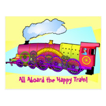 Happy Train Post Cards
