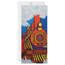 Happy Train Rack Card Template