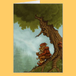 happy tree fantasy greetingcard cards