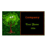 Happy Tree Leaf Green Bark Business Cards