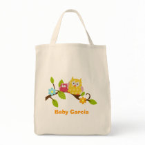 HAPPY TREE OWLS Personalized Tote Bag