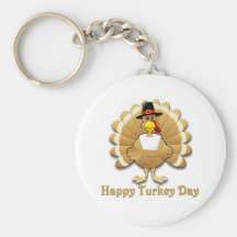 Happy Turkey Day Keychain