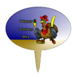 Happy Turkey Day cake picks
