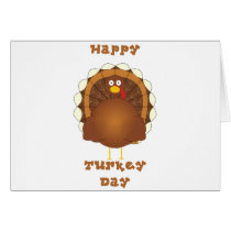 Happy Turkey day Thanksgiving Greeting Cards