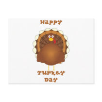 Happy Turkey day Thanksgiving Postcard
