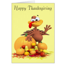 Happy Turkey Thanksgiving Card cards