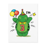 Happy Turtle 3rd Birthday Postcards