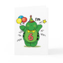 Happy Turtle 6th Birthday cards
