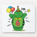 Happy Turtle 6th Birthday mousepads