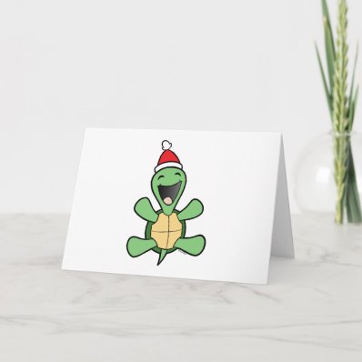 Happy Turtle Christmas Greeting Card