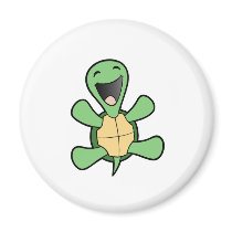 Happy Turtle Refrigerator Magnet