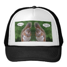 Happy Twins Day, Red Squirrel Humor, Cute and Pers Hat