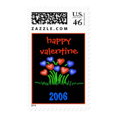 happy valentine, 2006 postage by pattycake