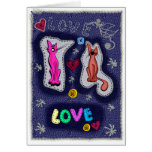 Happy Valentine from Felid friends cards