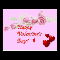Happy Valentine Rose Postcard postcards