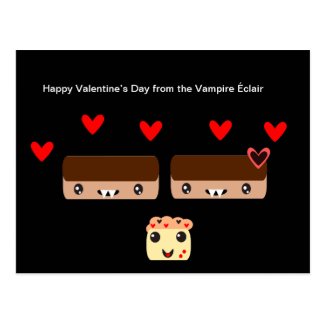 Happy Valentine’s Day from the Vampire Éclair Postcard
